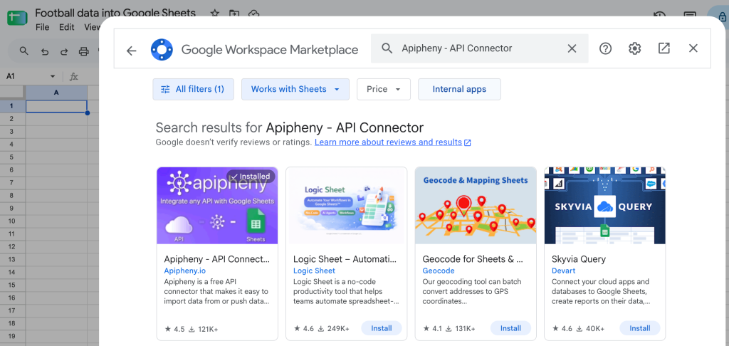 Apipheny extension in the Google Web Store